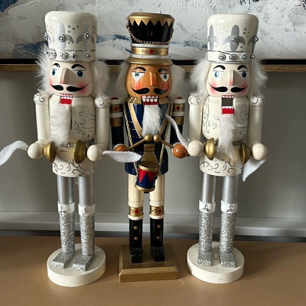 Nutcracker Wooden Christmas Holiday Bundle (3)